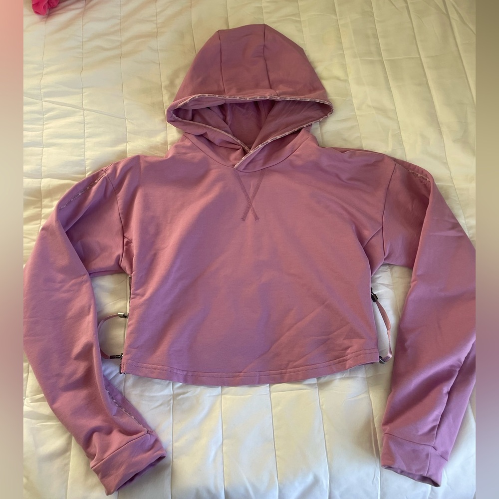 Gymshark Pink Crop Top Hoodie